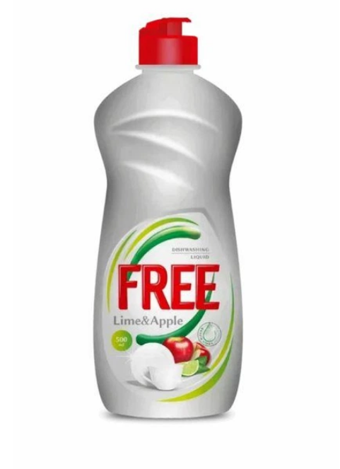 Free гель д/миття посуду 500мл лайм та яблуко